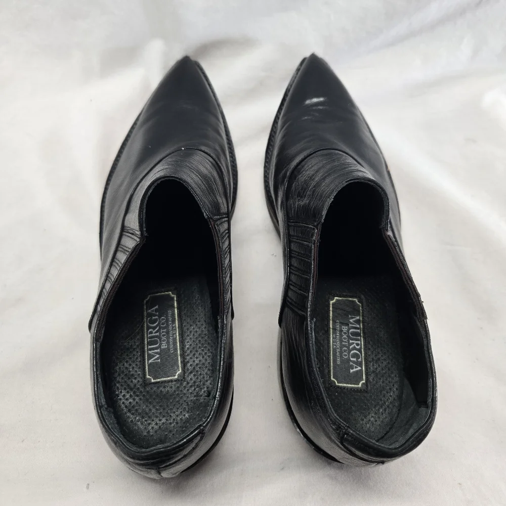 Tony Murga Size 11D Black Leather Custom Handmade Ankle Boots
